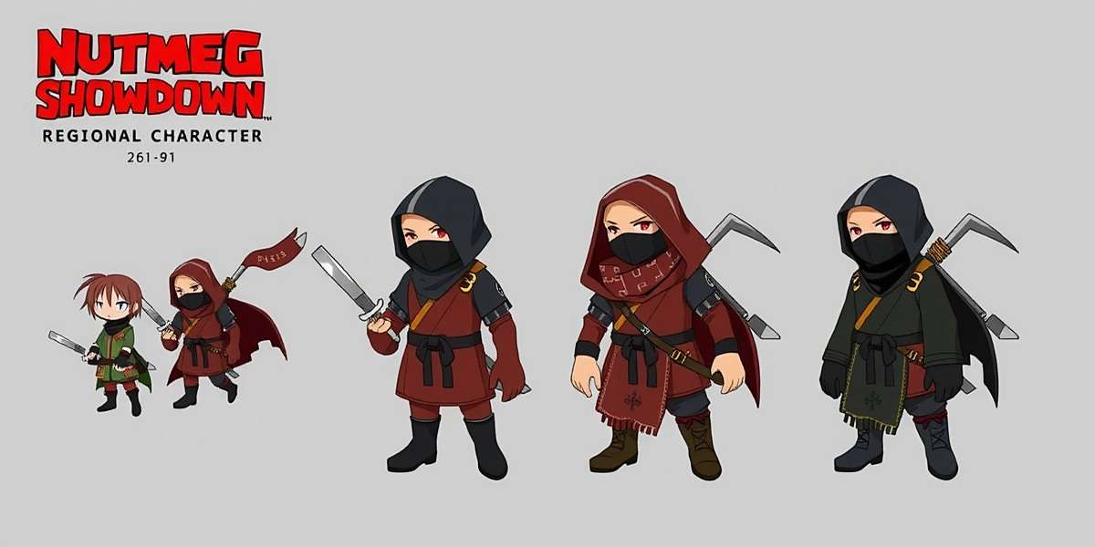 Nutmeg Ninjas Showdown Regional Characters Regional character designs in Nutmeg Ninjas Showdown